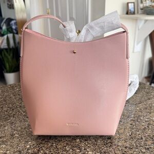 NEW Samara Peony Pink Vegan Leather Medium Crossbody Bag